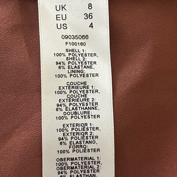 ASOS Design Washed Plum Corset Lace  Pencil Midi Dress Sz 4 Small - Picture 11 of 11